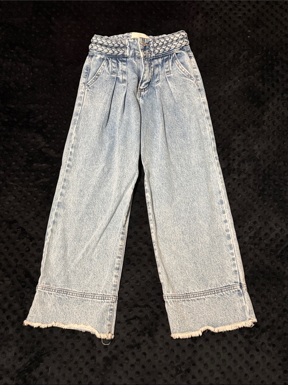 Habitual Light Blue Wide Leg Jeans with Braided Waistband